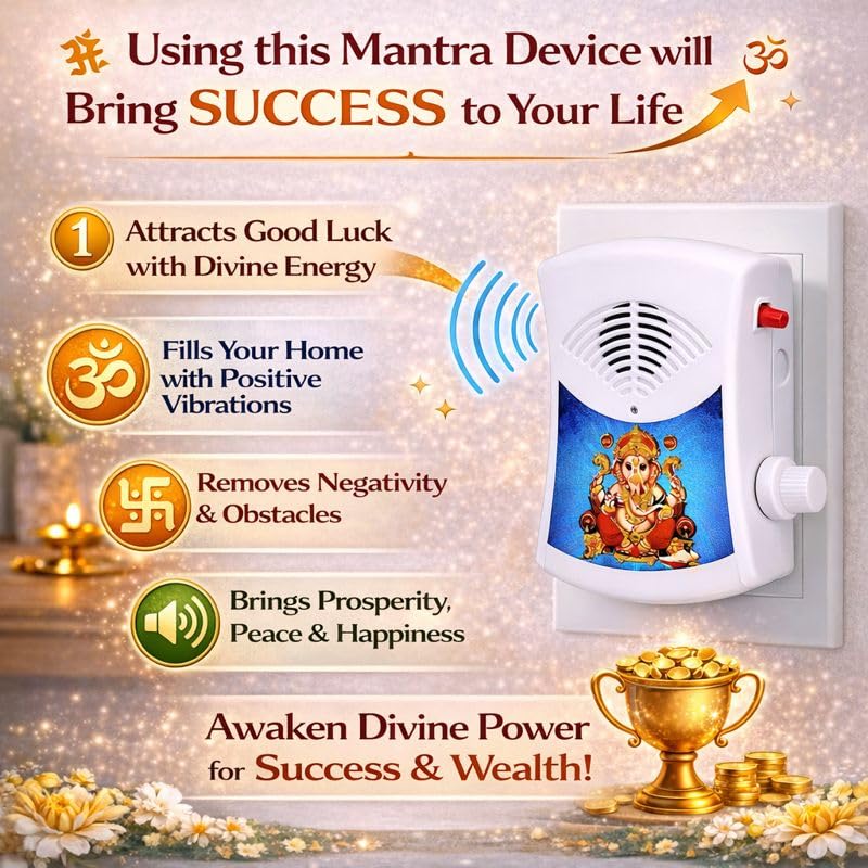 20912 Mantra Chanting Machine | 22+ Mantra Box | Continue Chanting Machine for Puja/Meditation/Bhakti/Shanti