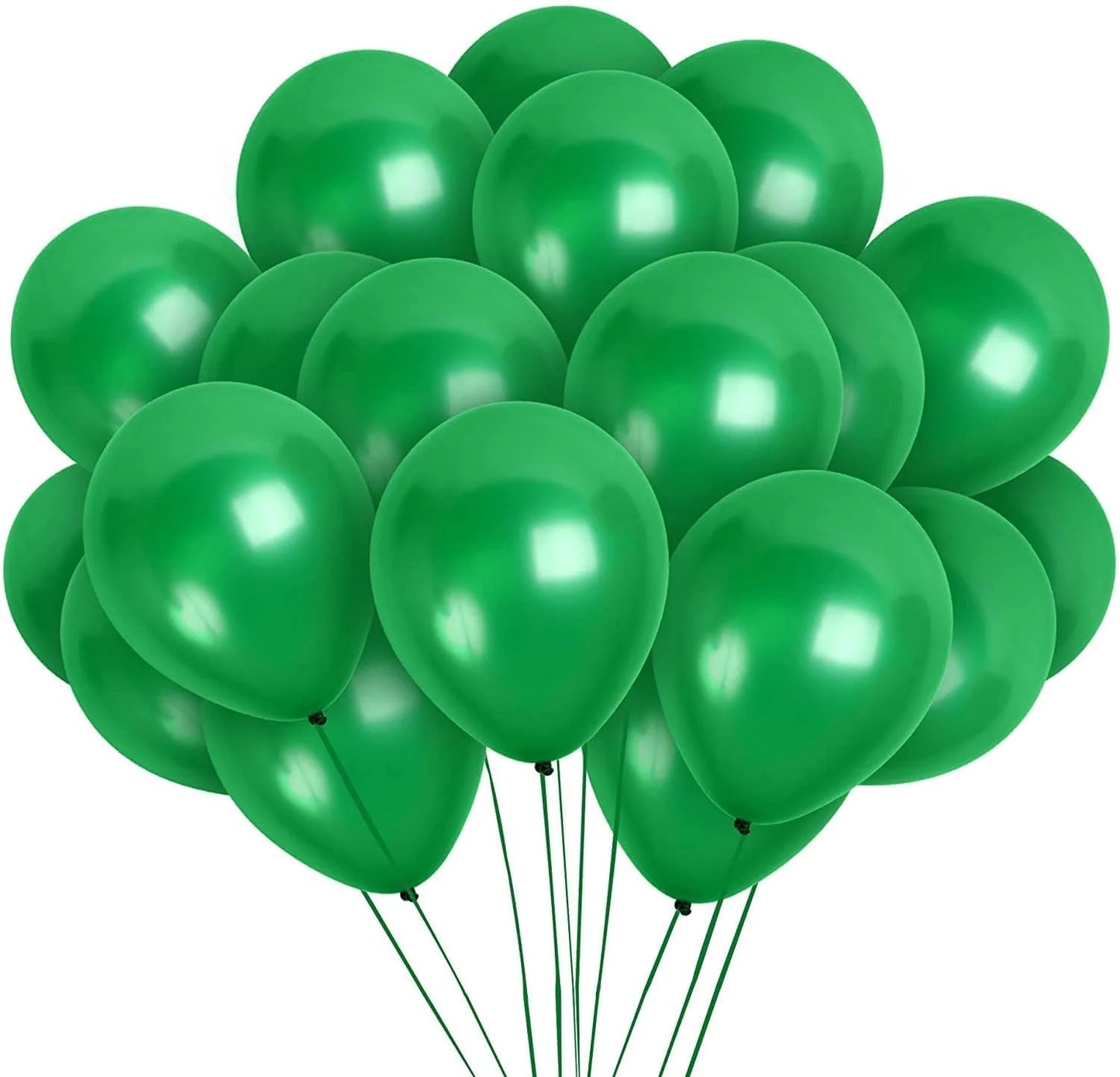 2030 (50 Pcs)green Metallic Balloons