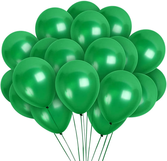 2030 (50 Pcs)green Metallic Balloons