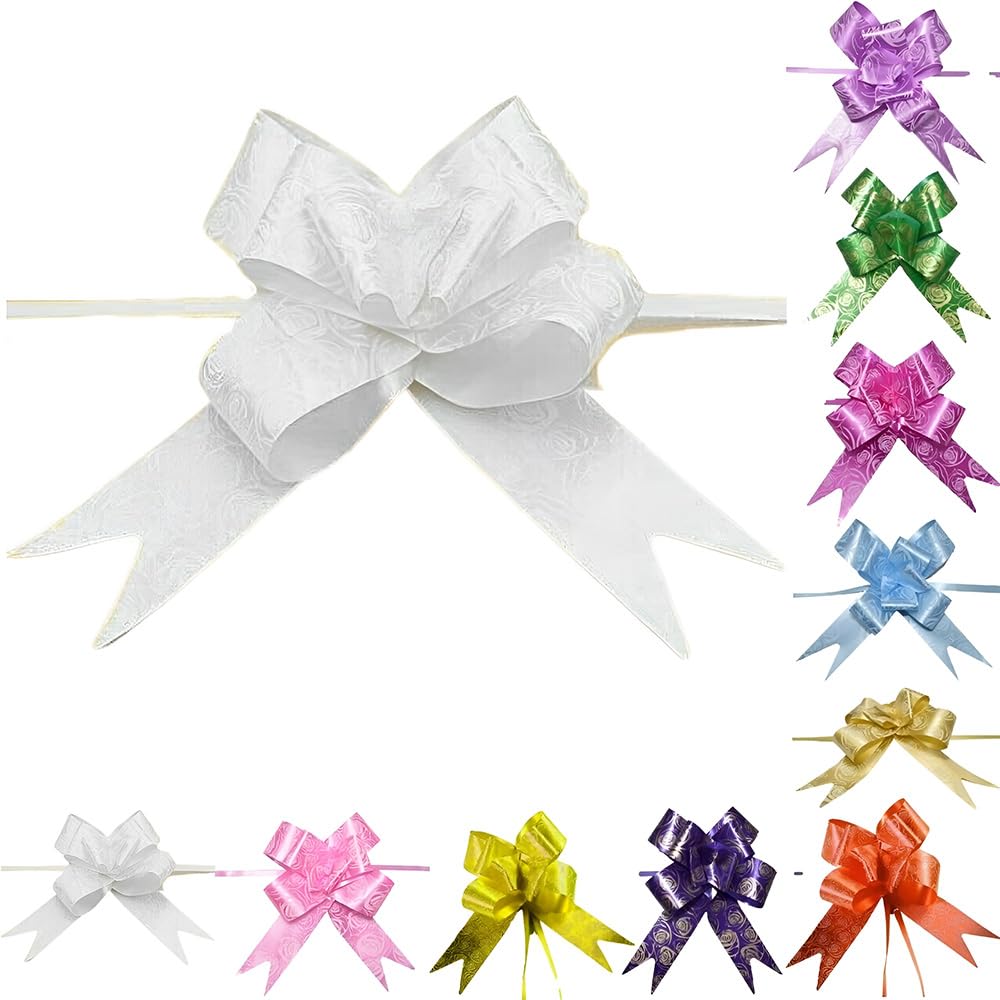 20305 Gift Wrapping Ribbon, Plastic Pull Flower for Decoration, Random Colors 18 mm