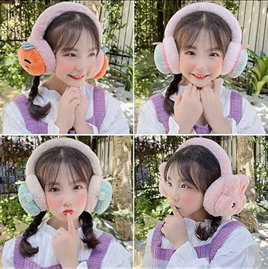11213 Winter Earmuff Cute Plush Comfy Breathable Ear Muff Ear Warmer Outdoor Ear Cover for Children Kids Cold Weather Fruit Carrot Earmuff Soft And Comfortable