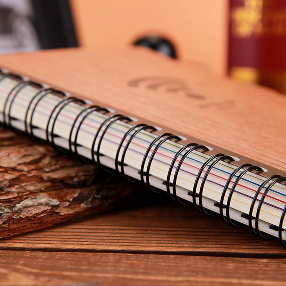 11217 Divided Notes Business Spiral Notebook Bound Notebook Diary Sketchbook Pattern Random