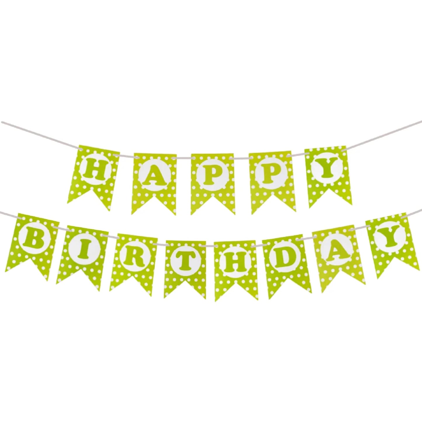 3031 (10pcs) happy birthday polka peapr banner
