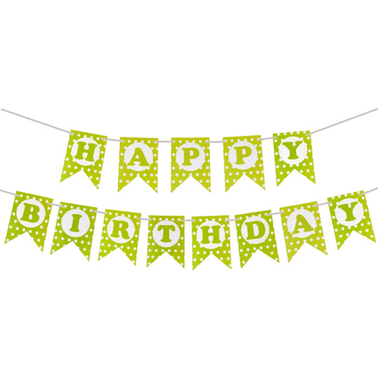 3031 (10pcs) happy birthday polka peapr banner