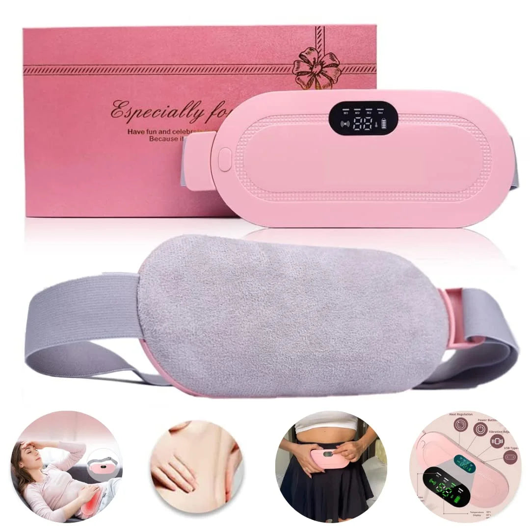 10478 Electric Heating Pad & Massager for Menstrual Cramps & Back Pain, Pink, Composite Fiber & Lycra