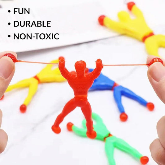 20493- 5 Pcs Sticky Wall Climbing Spiderman Rolling Men Tricky Toys for Party Favor Kids