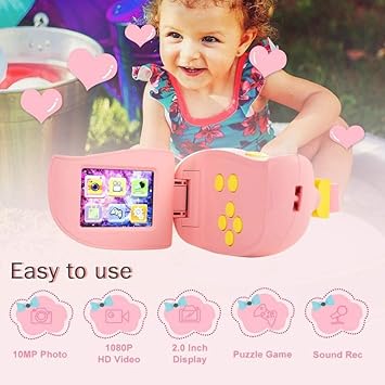 20130 Digital Camera BB128, 1080p Video & 20MP Photos, Kids-Friendly Features, Action Camcorder, Electronics, Camera {Multicolor}