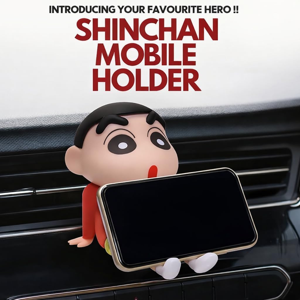 LYHH-50 Shinchan Action Figure Mobile Holder for Phones and Tablets | Figurine Cartoon Character Toy for Boys & Girls | PVC Super Stable Phone Holder