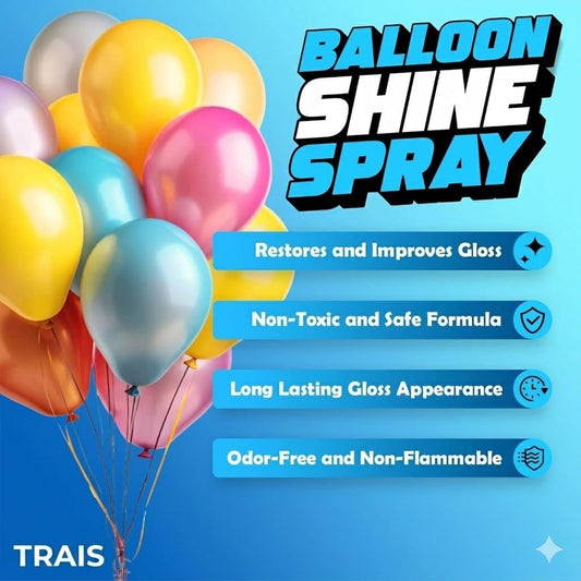 21234 TRAIS Balloon Shine Spray for Latex Decoration | Gloss Coating Brightener for Birthday Wedding Anniversary Party Balloons | 450ml