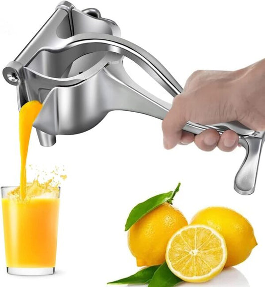 10388 Aluminum Hand Press Juicer Manual Citrus & Fruit Juicer for Kitchen Use Sturdy Metal Juicer for Home, Kitchen & Bar Easy-to Use Manual Machine (Silver)