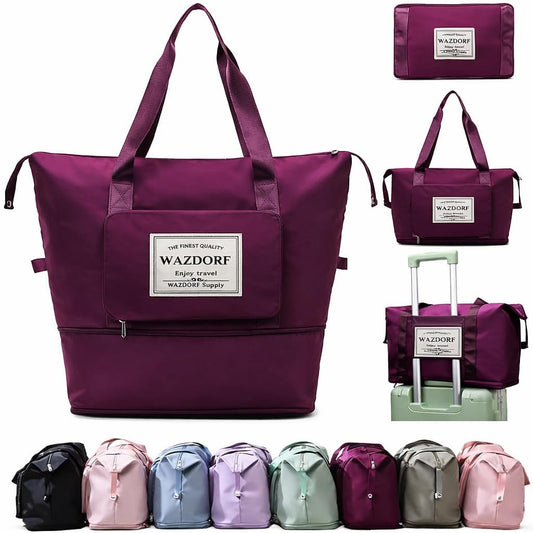 21181 Liter Expandable Travel Bags for Women, Duffle Bags for Women Luggage, Foldable Vanity Traveling Bag, Waterproof Hand Bag for Ladies