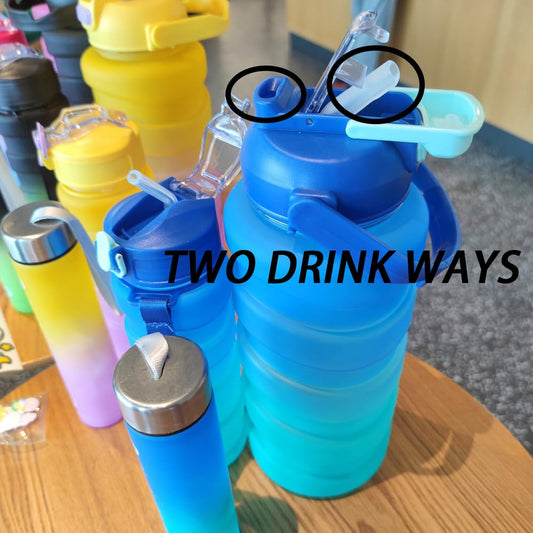 20463 Water Bottle ABS 3Pcs Water Bottle Set Unbreakable Sports Fitness Gym Water Bottle, Leakproof Durable BPA Free Non-Toxic Bottle for Office (Random Color)
