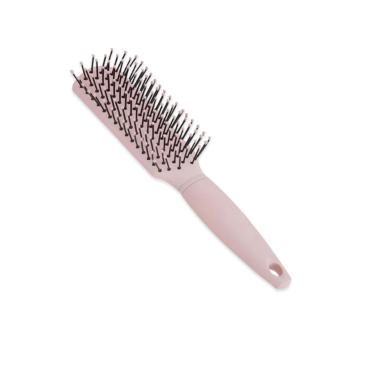 10188 Mini Grooming Flat Hair Brush with Strong & flexible nylon bristles | Anti static ball tips, For Grooming, Volumising & Back Brushing.