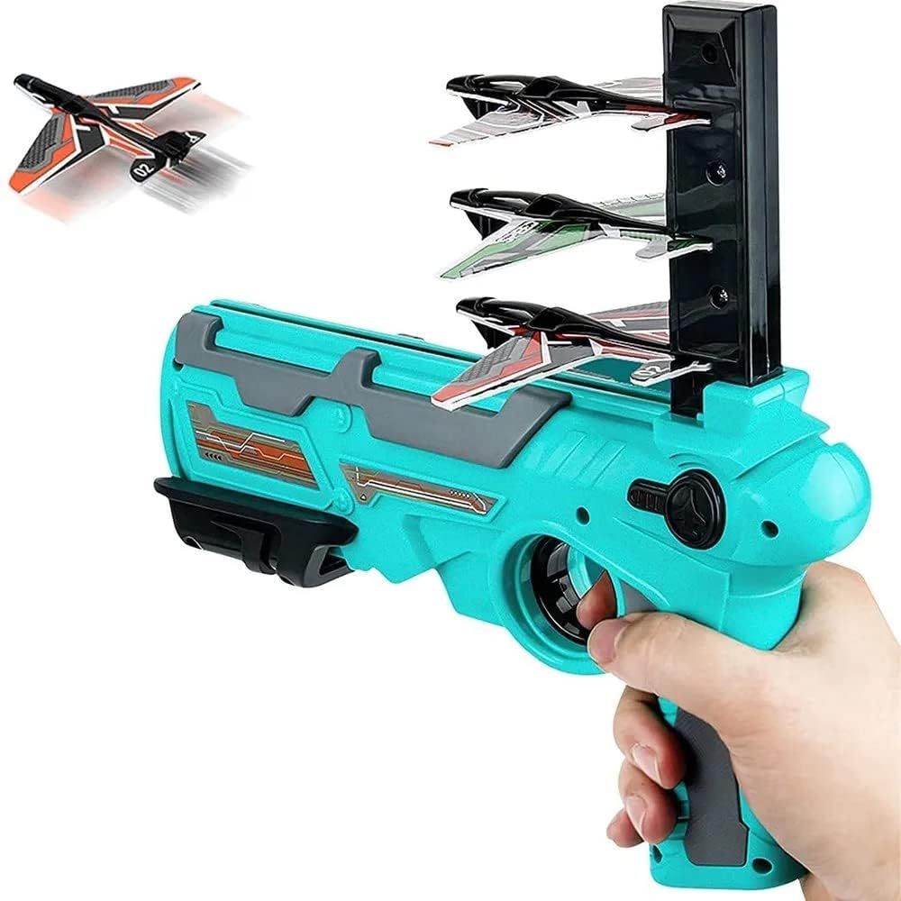 20521 Air Gun Toy with 4 Glider Aircraft Foam Bullets, Gun Toy Pistol for Boys Kids for Shooting | Best Gift for Boys Kids Children for Indoor & Outdoor Sports