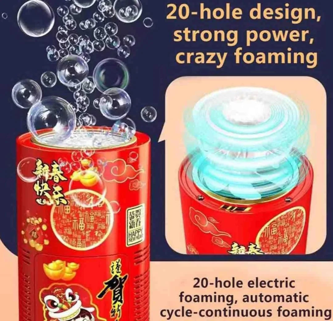10034 Party Bubble Machine,Portable Bubble Machine Electric Bubble Maker Toy with Light & Music