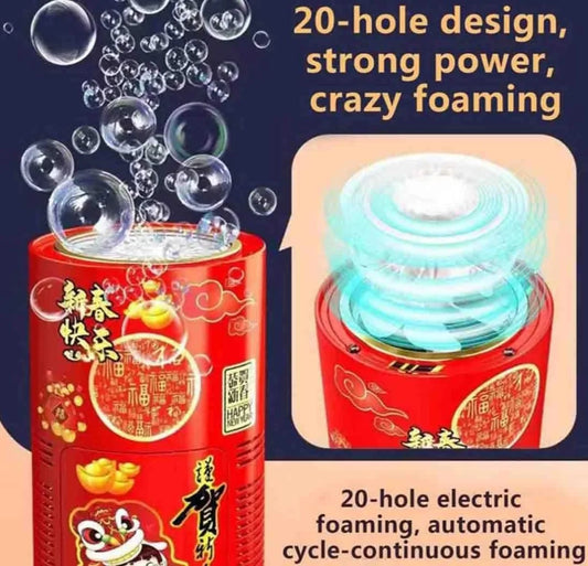 10034 Party Bubble Machine,Portable Bubble Machine Electric Bubble Maker Toy with Light & Music