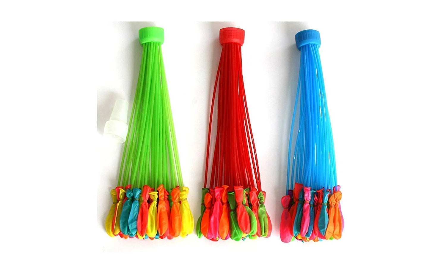 0229 Colorful Kid’s Plastic No Need to tie Knots Holi Magic Water Balloons || Time Saving Very Quickly Fills || Games Swimming Pool Outdoor Fun Magic Water Balloons (111 Balloons, Multicolored)