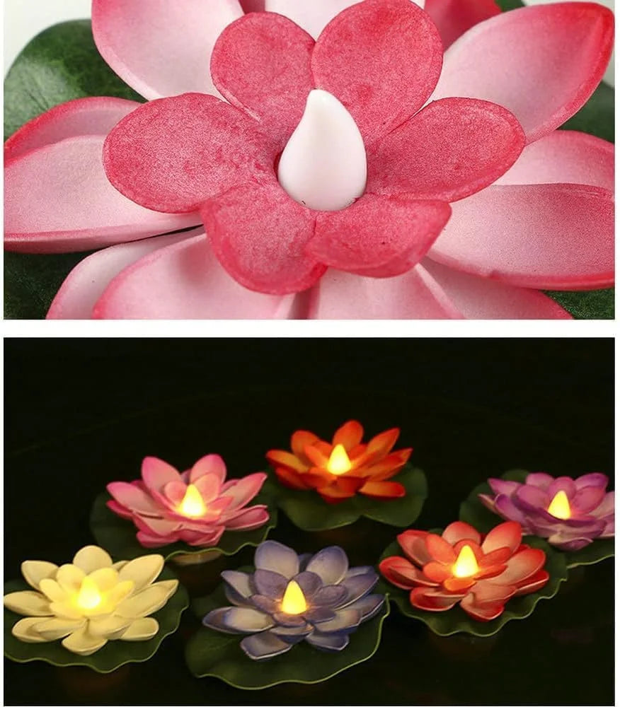 3015 (6 pcs) Smokeless Lotus Flowers Sensor Led Candles