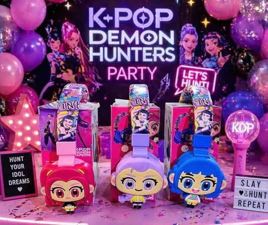 AH-706V K-Pop Rumi Mira Zoey Wireless Cartoon Headset Cute Anime Earphone HiFi Sound Stereo Headphone for Children Kids Birthday Gift