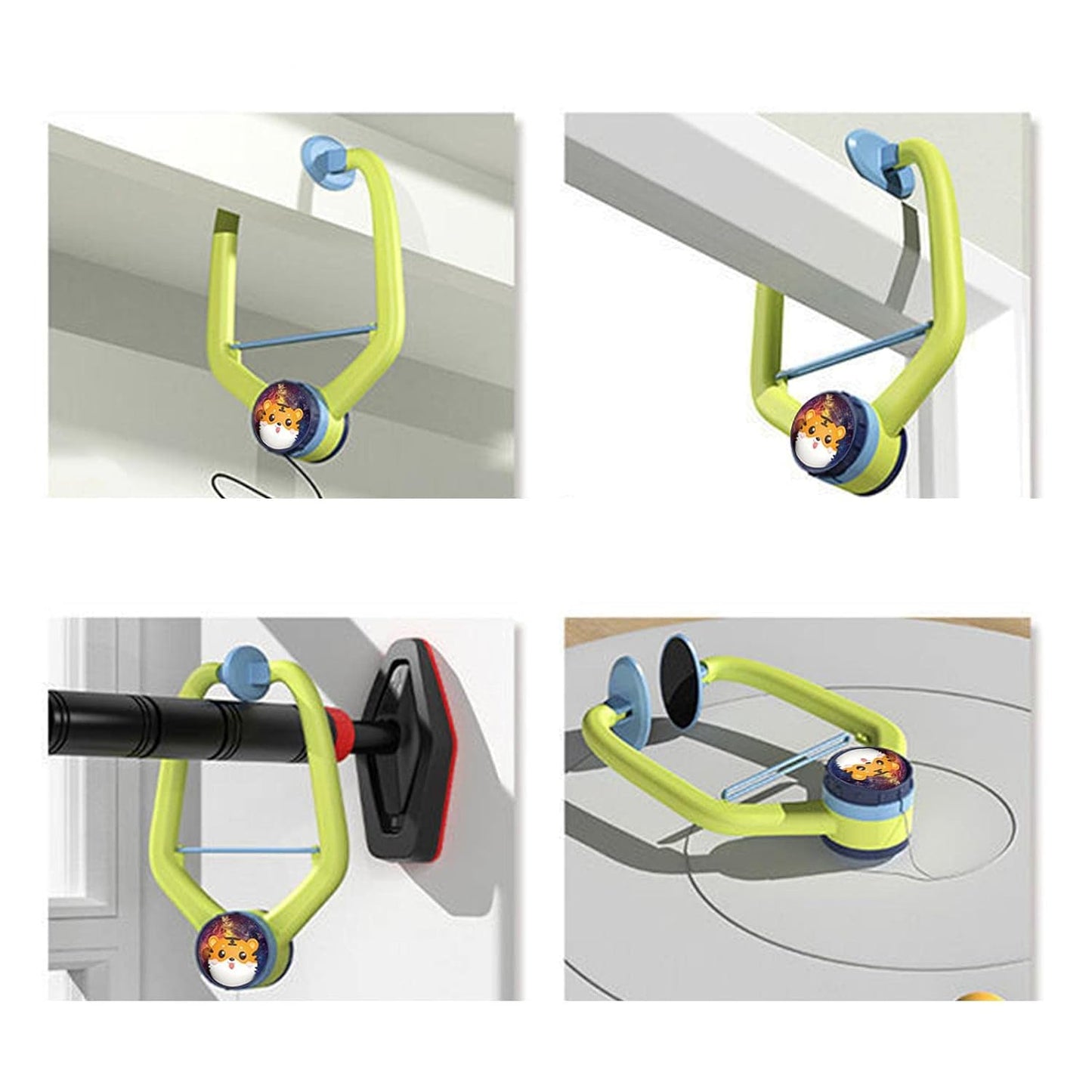 20932 Indoor Hanging Table Tennis Trainer Paddles and Balls No Need Table Portable Solid Rackets 6 Balls Self Training and Workout Indoor Gaming Set