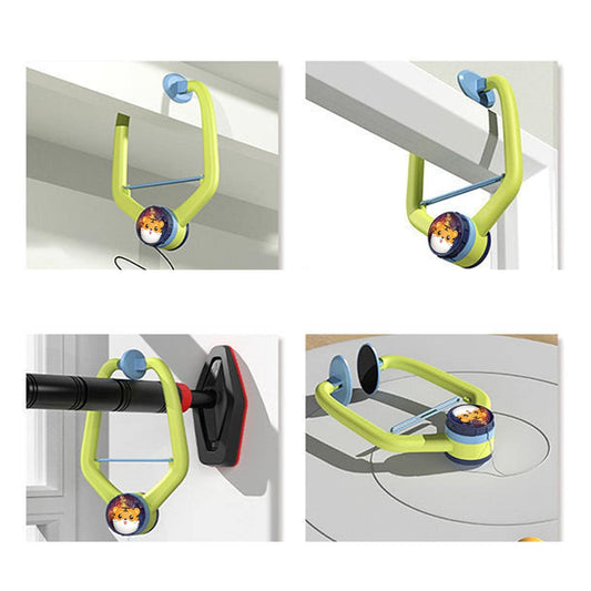 20932 Indoor Hanging Table Tennis Trainer Paddles and Balls No Need Table Portable Solid Rackets 6 Balls Self Training and Workout Indoor Gaming Set