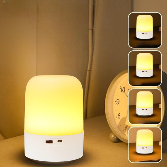 NC-B003 Oval Shaped LED Table Lamp – USB Rechargeable Touch Night Light with 3 Modes