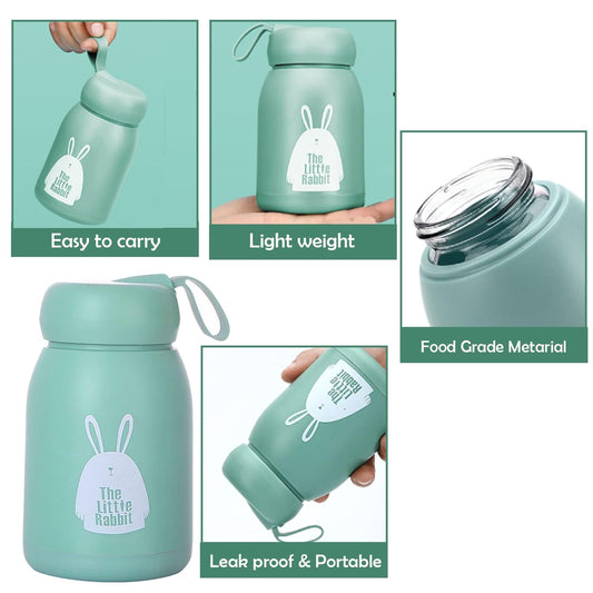 20624 {330ml} Little Print Glass Water Bottle – Leak-Proof, BPA-Free, Food-Grade Silicone, Easy to Carry | Multicolor