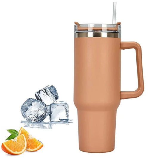 10315 Tumbler Mug with Handle, Stanley Cup with Straw and Handle, Stainless Steel Coffee Mug with Lid Coffee Mug, Insulated Water Bottle for Hot Iced Drink (1200ml)