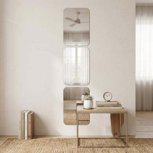 20924 Self-Adhesive Decorative Mirror Wall Stickers | Bathroom, Wardrobe, Home Decor
