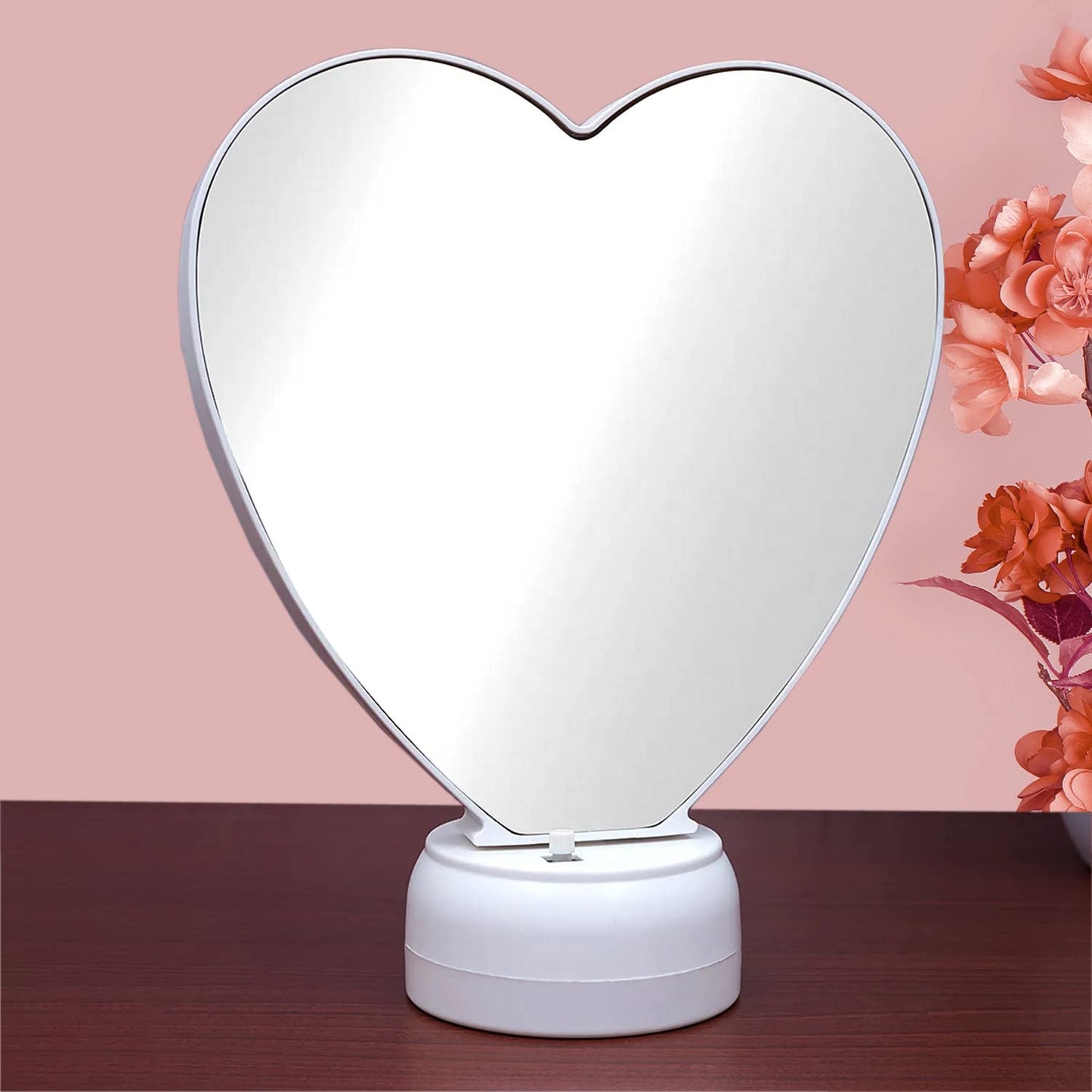 20199 Heart Shape Magic Photo Frame & Mirror| Personalized LED Photo Lamp | Custom Couple Photo Gift | Anniversary, Birthday