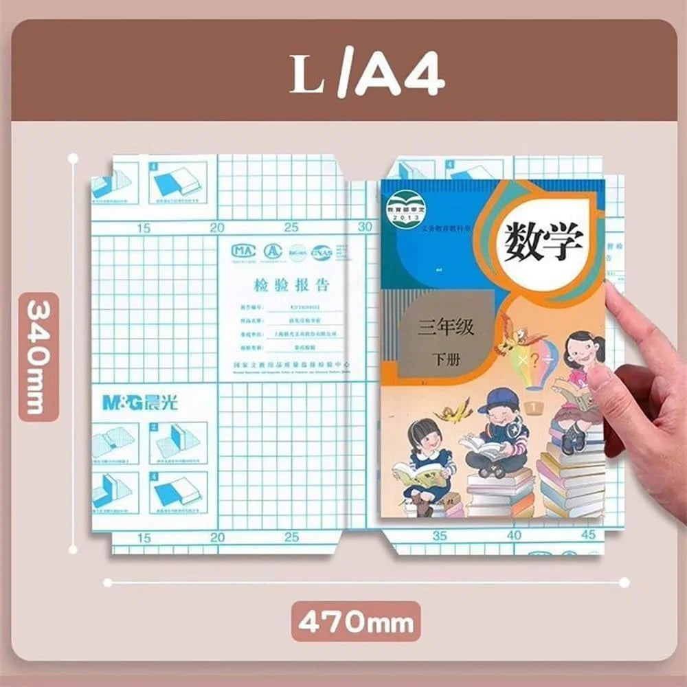 10353 A4 Transparent (47 x 37cm) Book Covers, Reusable Book Covers Waterproof (10 pcs)