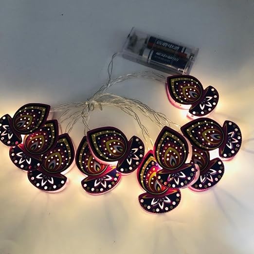21084 (9 Metal Diya Pack of 1) Elegant Tabletop Light for Office - Modern Home Decor Accent