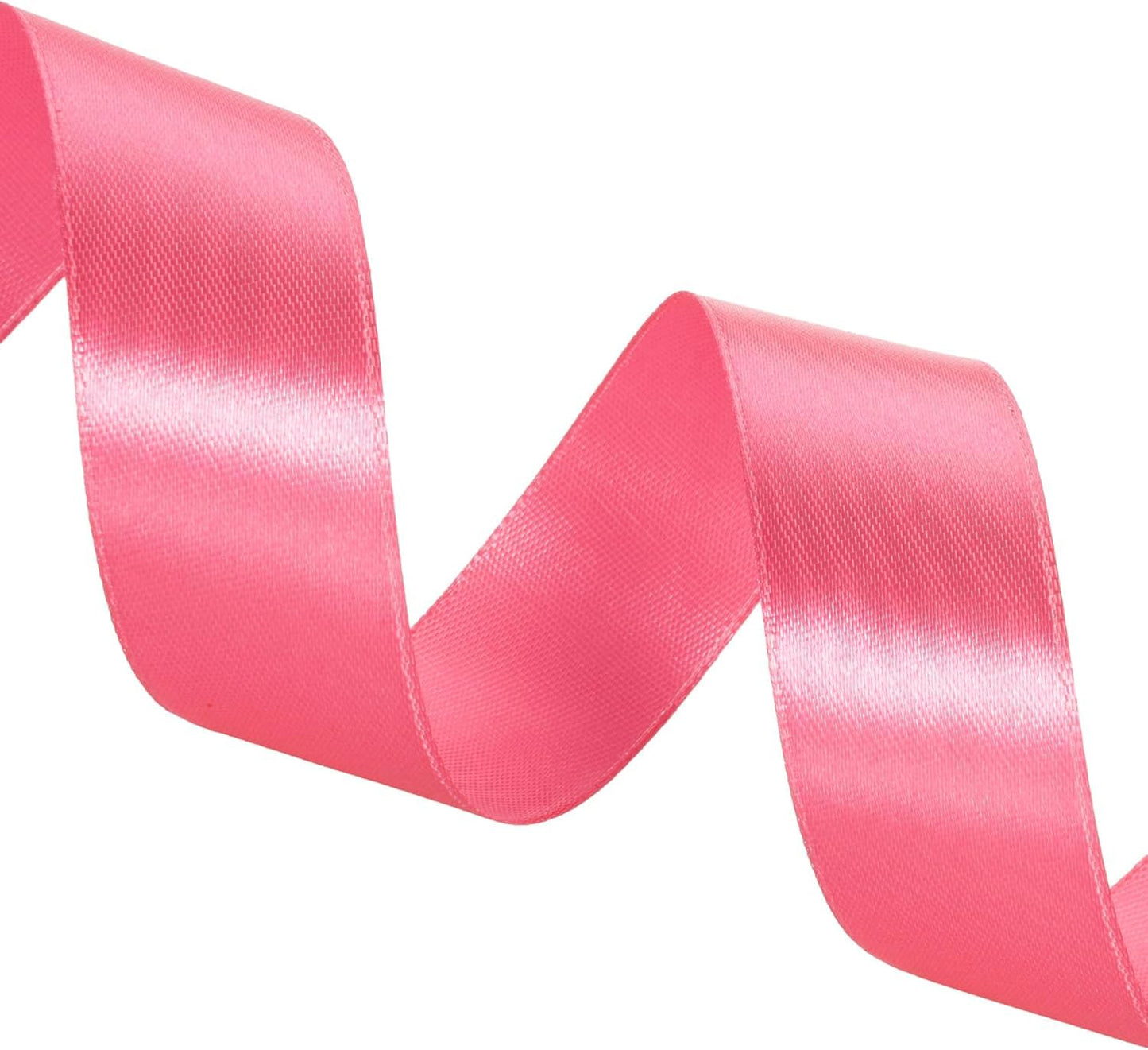20498 { Pack of 10 } Pcs 1/2 Inch Baby Pink Satin Ribbon 10 Mtr Each Decoration, Gift Wrapping, Multi-Purpose Use