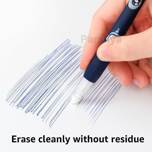 CK-PE-14 {12 Pcs} Planet Space Erasable Gel Pen Set 0.5mm Fine Point – Cute Astronaut Cartoon Erasable Pens with Eraser Tip