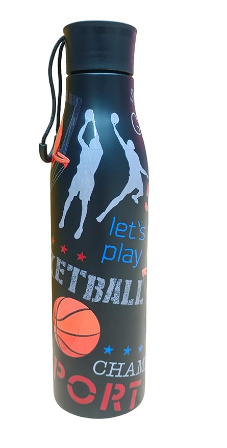 GBT-8377 Football Theme Stainless Steel Water Bottle for Boys, Water Bottle for Kids, & Adults. (750ml)