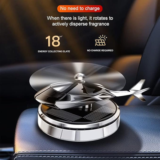 SG-1047 Red Smart Look Car Solar Helicopter Solar Power Dashboard Air Freshener Perfume