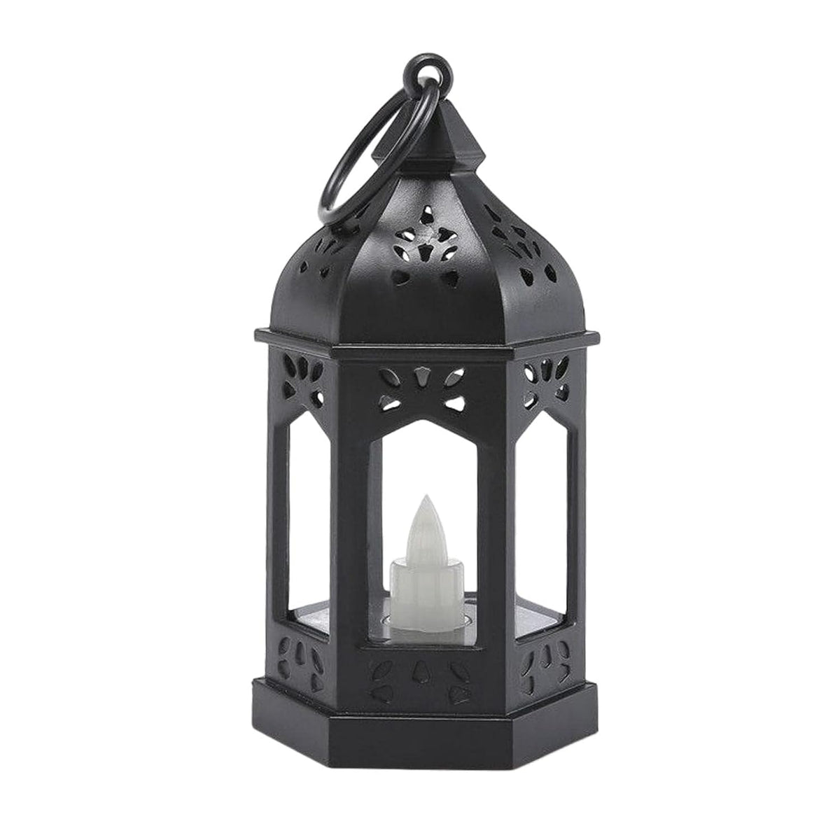21225 Style Electronic Candle Lantern Wind Lamp Decorative for Garden Black | Home Decor | Candle Holders & Accessories