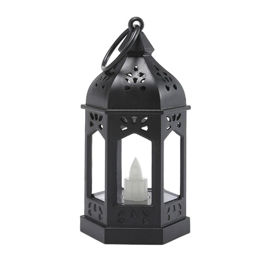 21225 Style Electronic Candle Lantern Wind Lamp Decorative for Garden Black | Home Decor | Candle Holders & Accessories