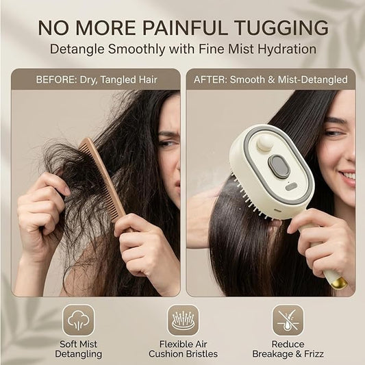 JY-603 Electric Spray Retractable Air Cushion Comb with Mist Function