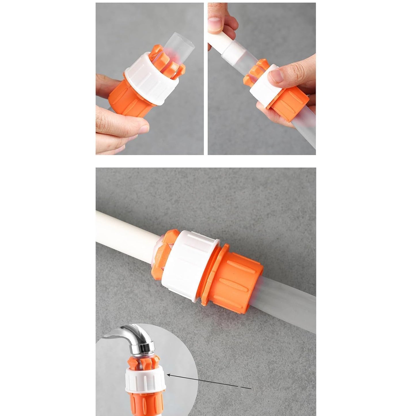 21161  Pipe Tight Connector, Universal Adapter Coupling Mesh Water Nozzle Fitting, Leak-Proof Tap Jointer for Garden, Outdoor