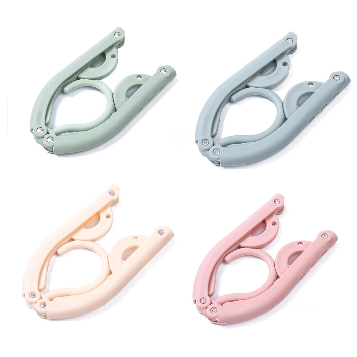 20570 Multifunctional Plastic Folding Clothes Rack Lightweight Durable Portable Save Space Protect Clothes Widely Application(Multicolor)