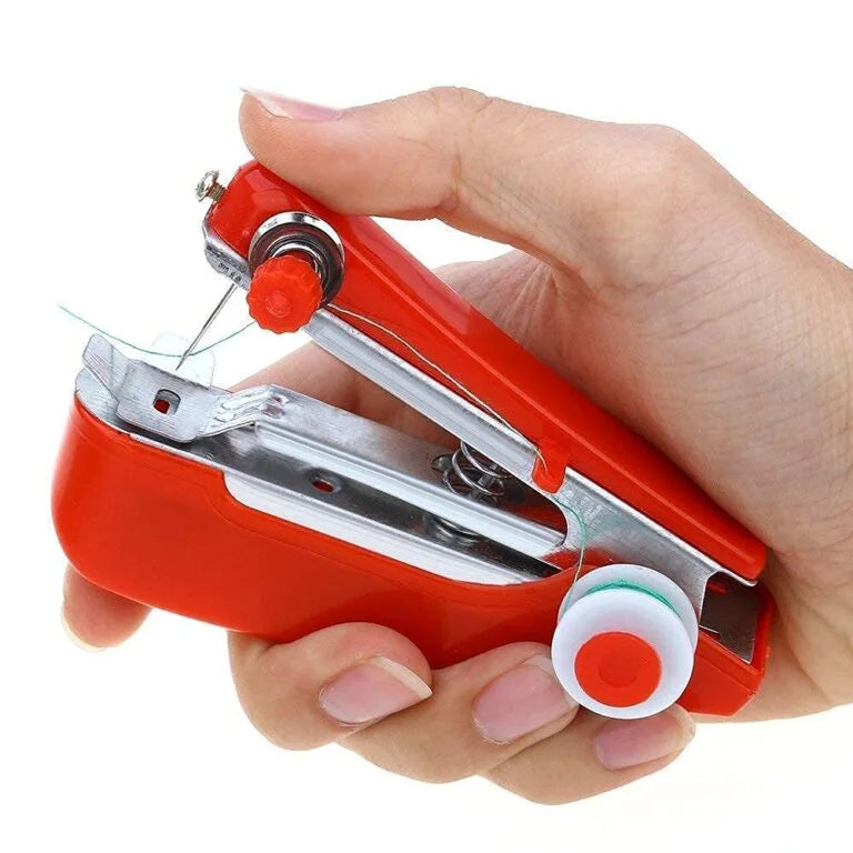 10754 Portable Mini Manual Stapler Style Hand Sewing Machine, Craft Clothes, Stitch Handheld Cordless