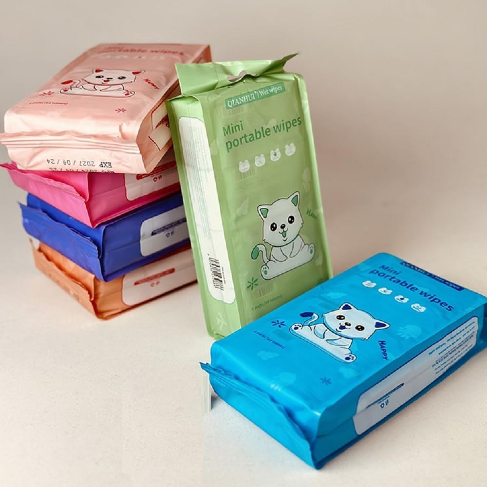 20348 Mini Portable Disposable Baby Wipes Water Wipes Baby Skin Care Wet Tissue 64 Wipes