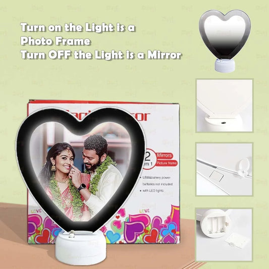 DYJ-208 Big Heart Shape Magic Photo Frame & Mirror
