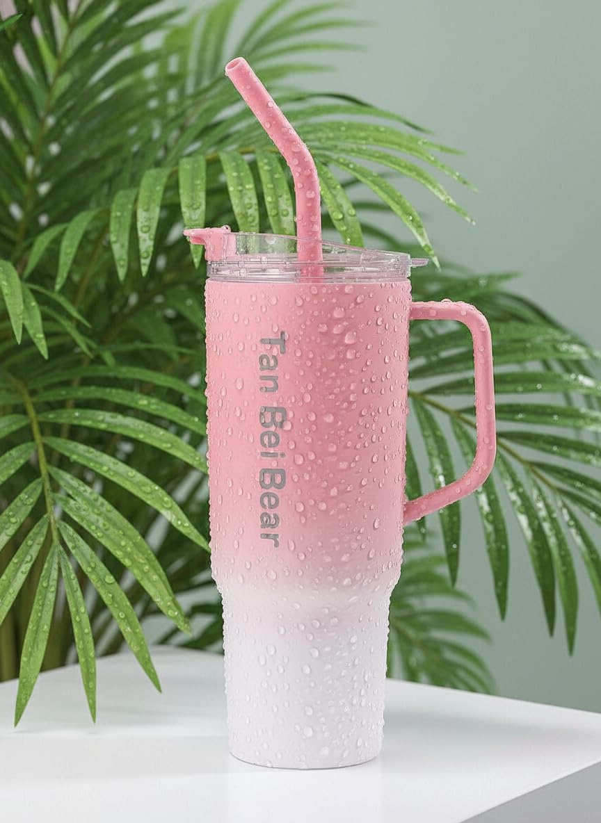 20975 Tumbler Bottle with Handle & Lid, 2 Straws with Straw Cap – Leakproof Sipper Bottle with Straw Kids Water Bottle for School & Travel {Multicolor}