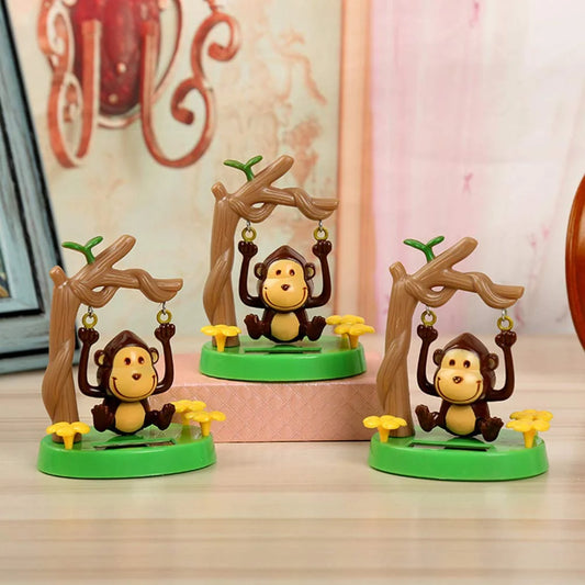 10273 Solar Powered Dancing Toy Swinging Monkey Bobbleheads Shaking Car Dashboard Ornament for car Interior Decorations Ornament Gift