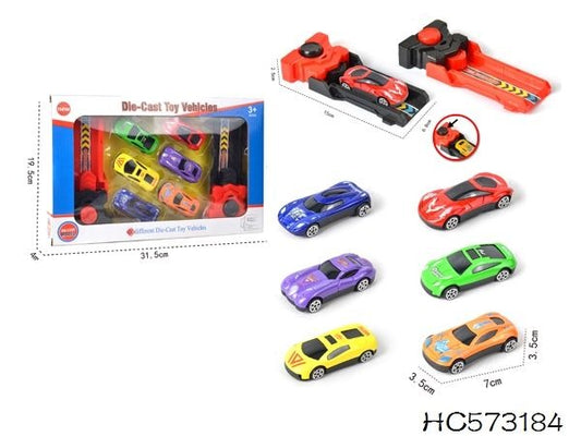 LS80-5 Rapid Launcher Cars Play Set Toys – Die Cast Metal Toy Car Set