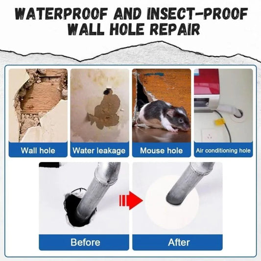 MF JN-22 Waterproof Sealant Clay, Sealing Glue for Leaks, Air Tight, White Sewer Mending, Cracks, Gaps & Voids Around Windows