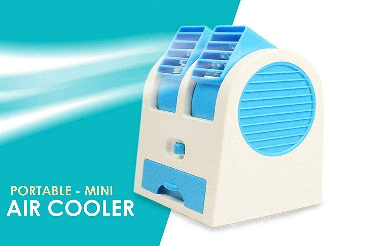 F001  Mini Air Conditioner & Humidifier | Portable Air Cooler Fan for Personal Space | Easy Way to Cool Any Space at Home or Office {Multicolor}