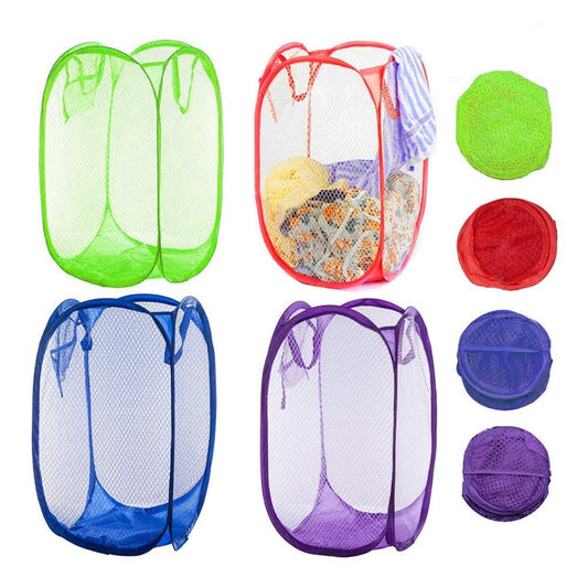 20561 Mesh Laundry Basket| Portable Laundry Bag With Handles |Netted Lightweight Laundry Bag for Home {Multicolor}